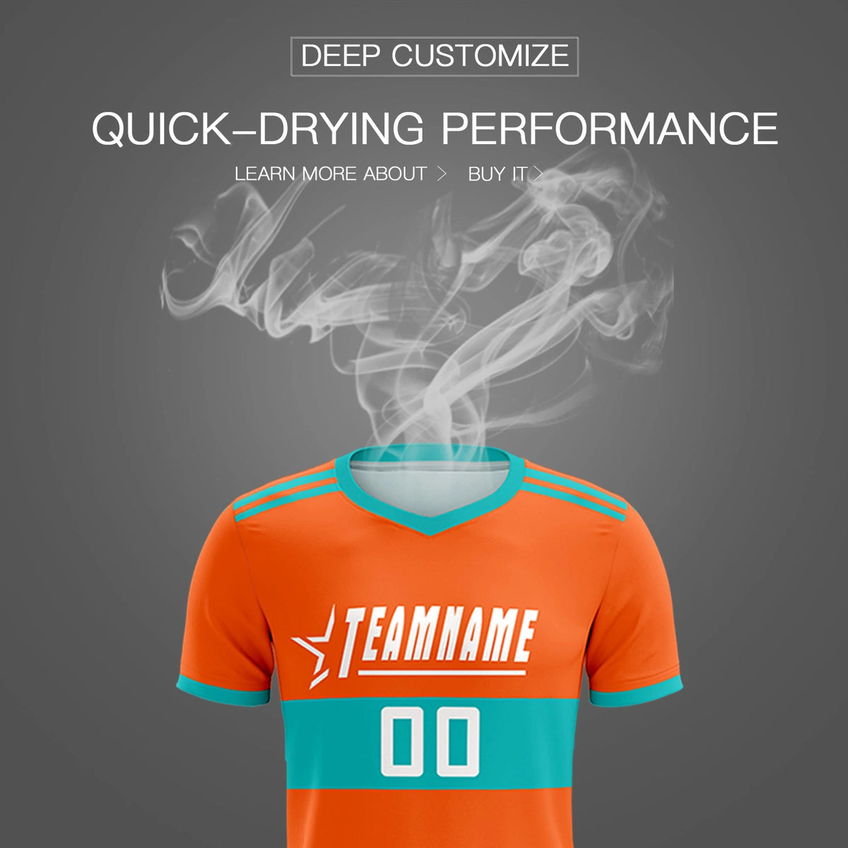 Custom Orange-Bright Green Breathable Soccer Sets Jersey