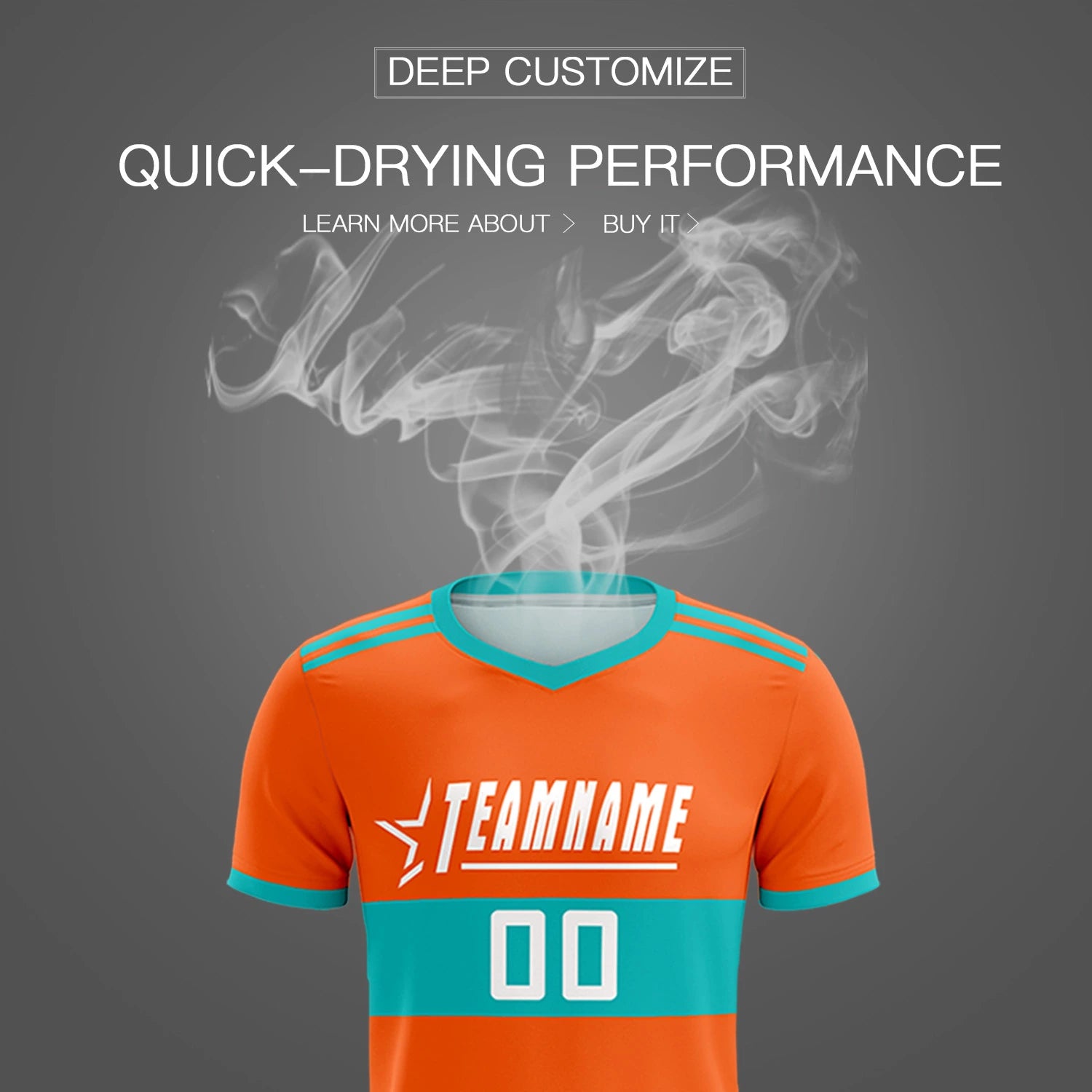 Custom Orange-Bright Green Breathable Soccer Sets Jersey