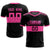 Custom Black Pink Breathable Soccer Sets Jersey