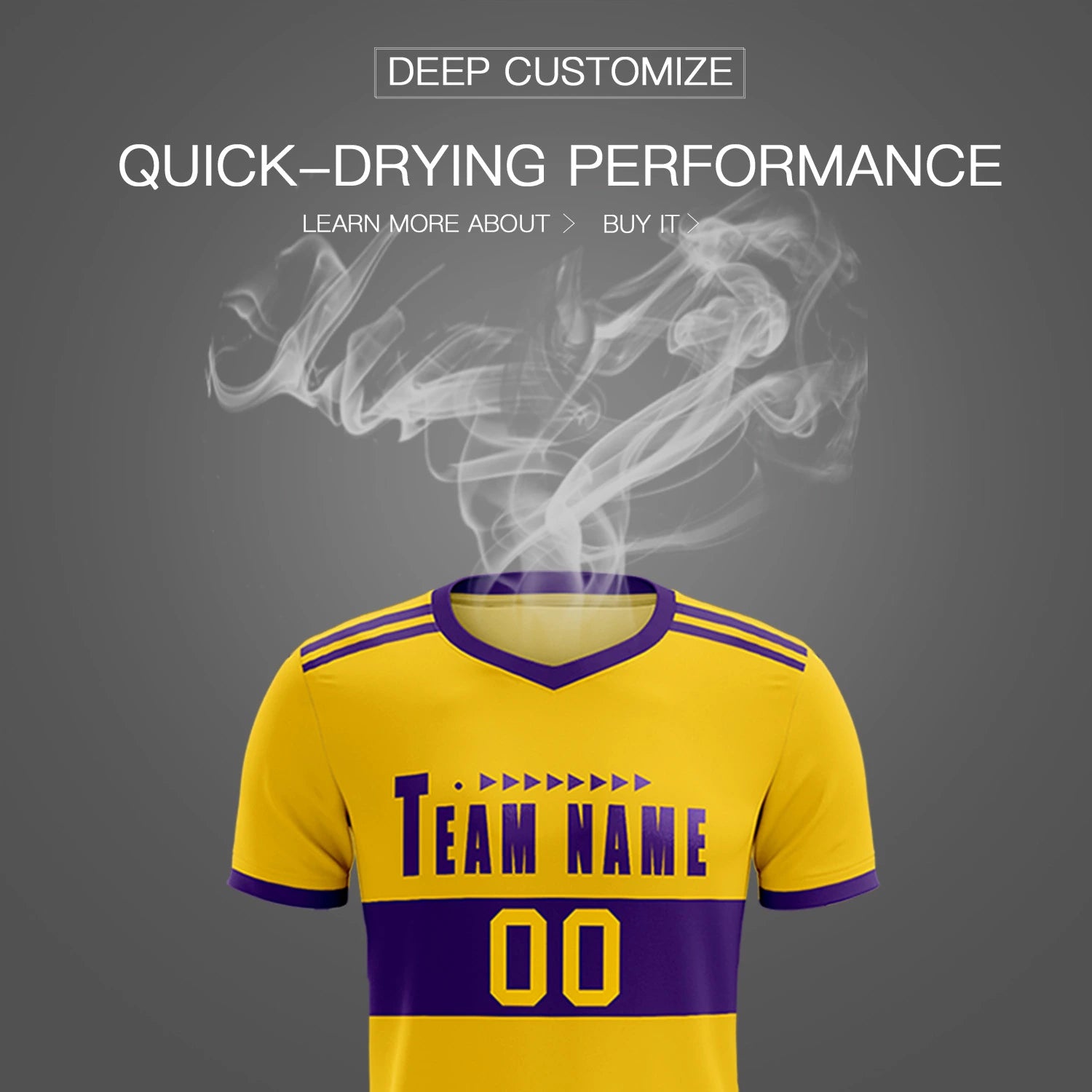 Custom Gold 01-Purple Breathable Soccer Sets Jersey