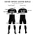 Custom Black White Breathable Soccer Sets Jersey