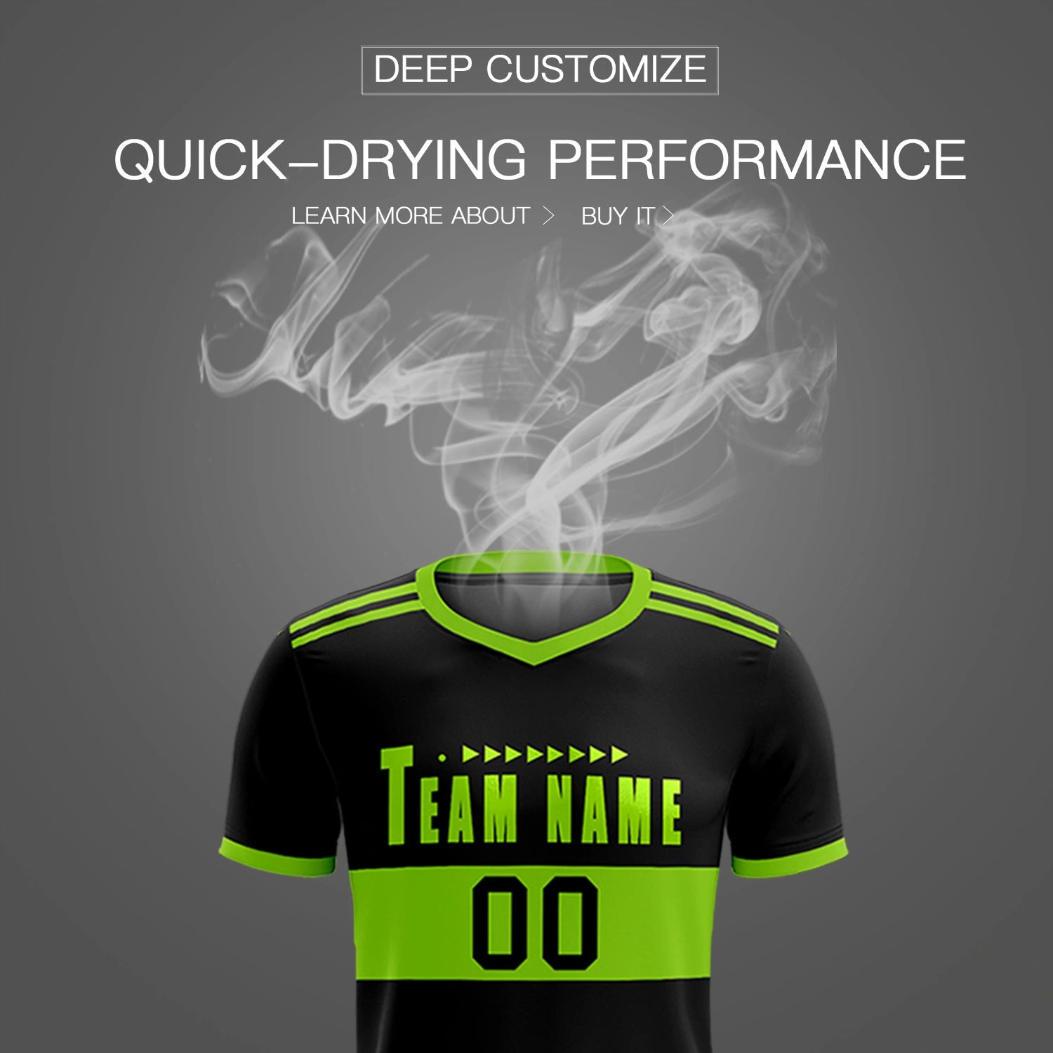 Custom Black-Neon Green Breathable Soccer Sets Jersey