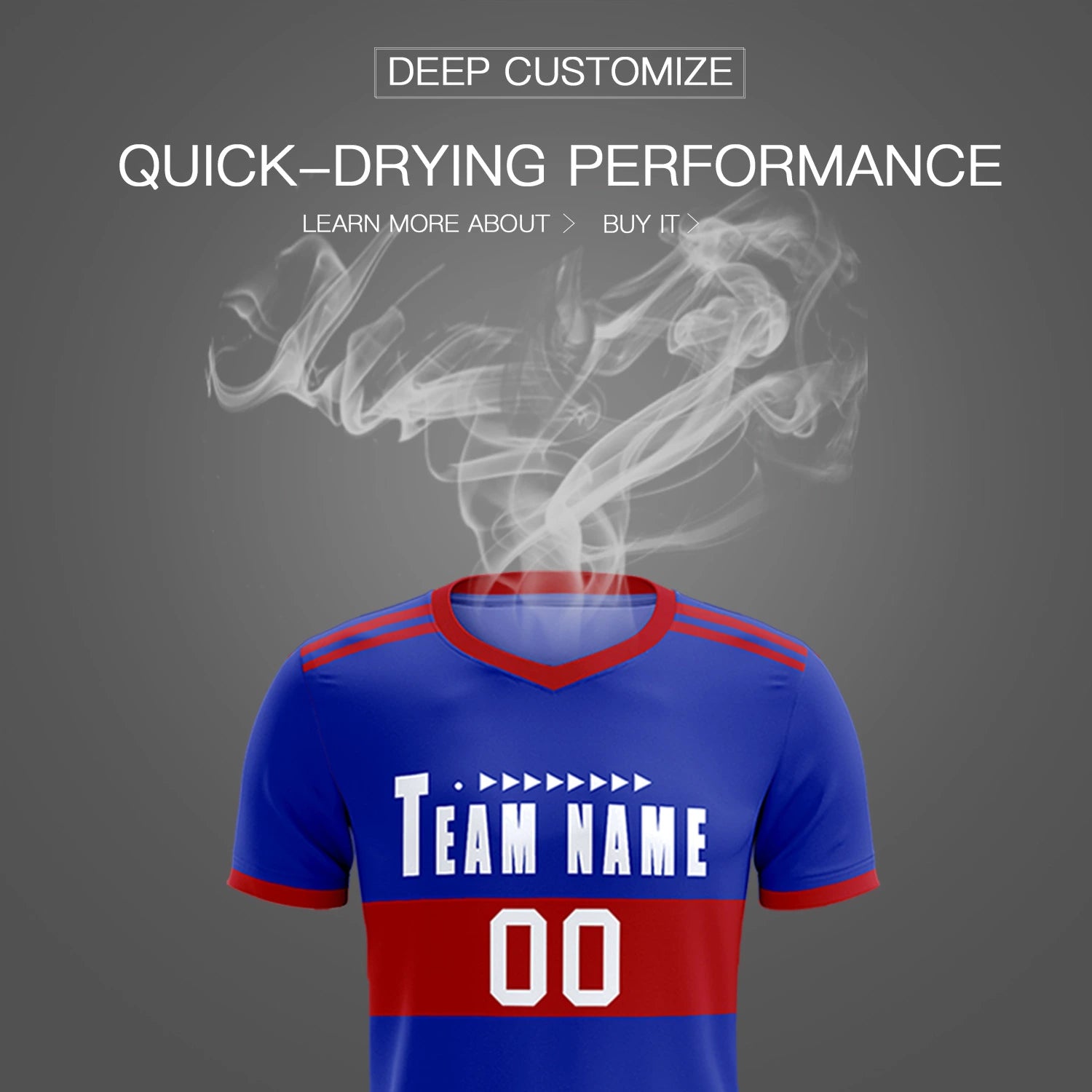 Custom Royal Blue-Red Breathable Soccer Sets Jersey