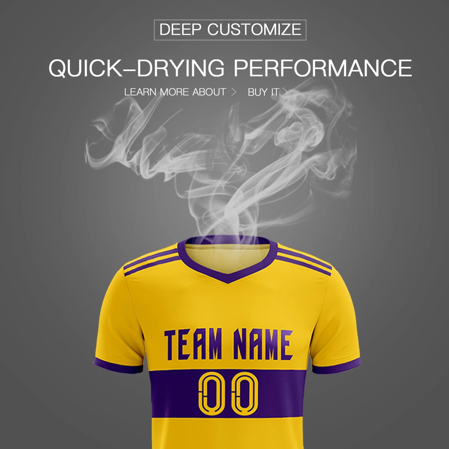 Custom Gold 01-Purple Breathable Soccer Sets Jersey