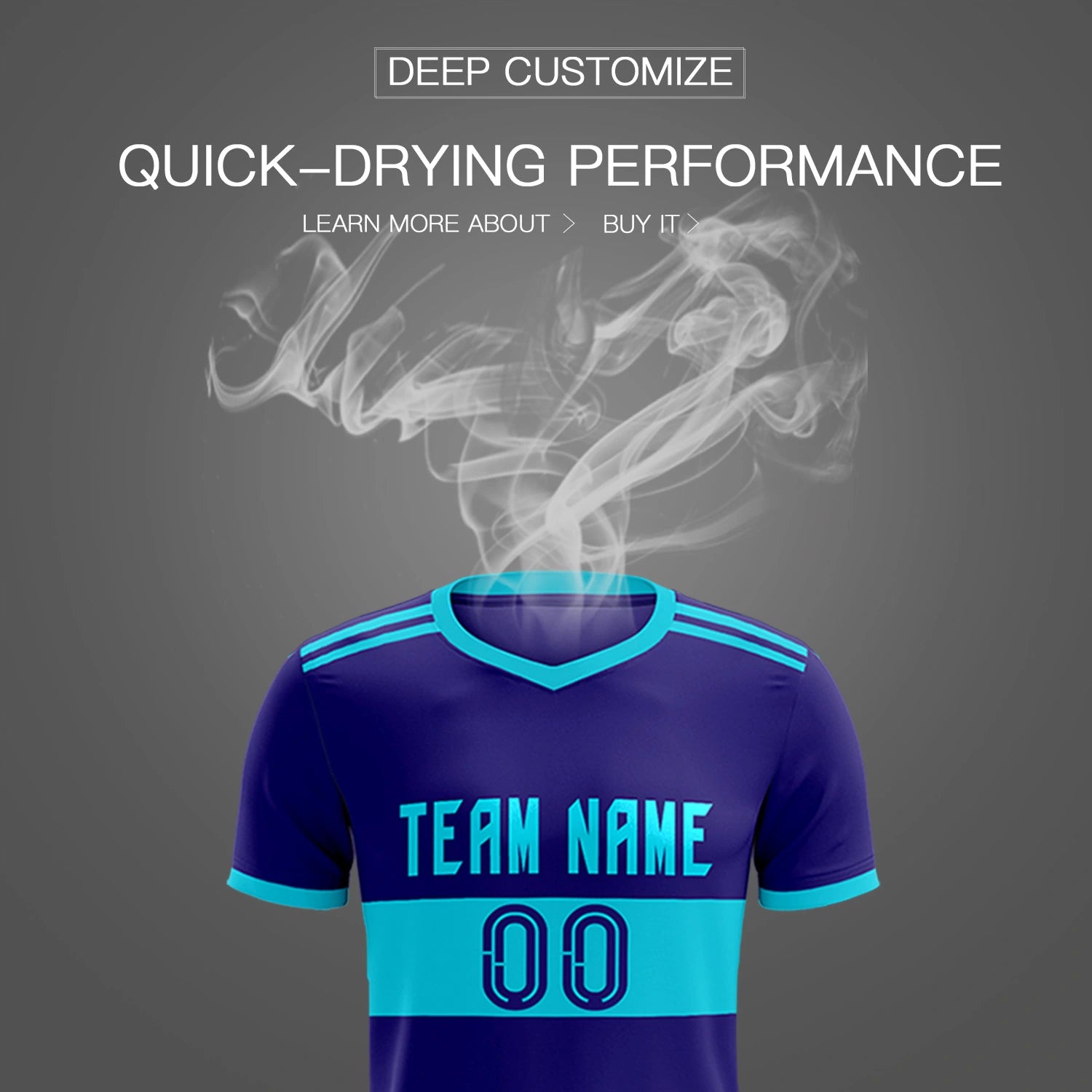 Custom Purple Black Breathable Soccer Sets Jersey