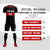 Custom Black Black Breathable Soccer Sets Jersey