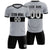 Custom Gray Black Breathable Soccer Sets Jersey