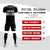 Custom Black Gray Breathable Soccer Sets Jersey