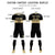 Custom Black Khaki Breathable Soccer Sets Jersey