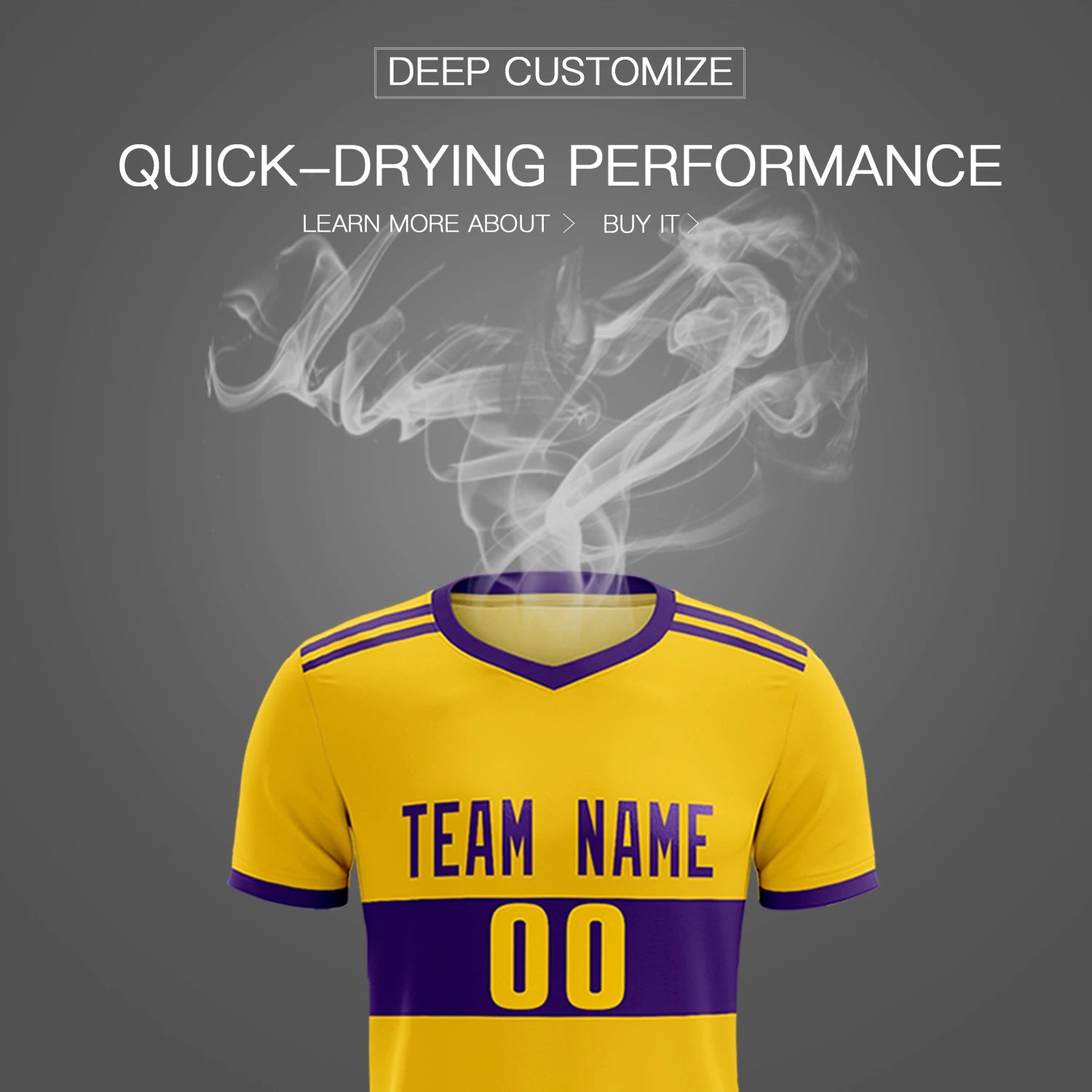 Custom Gold 01-Purple Breathable Soccer Sets Jersey