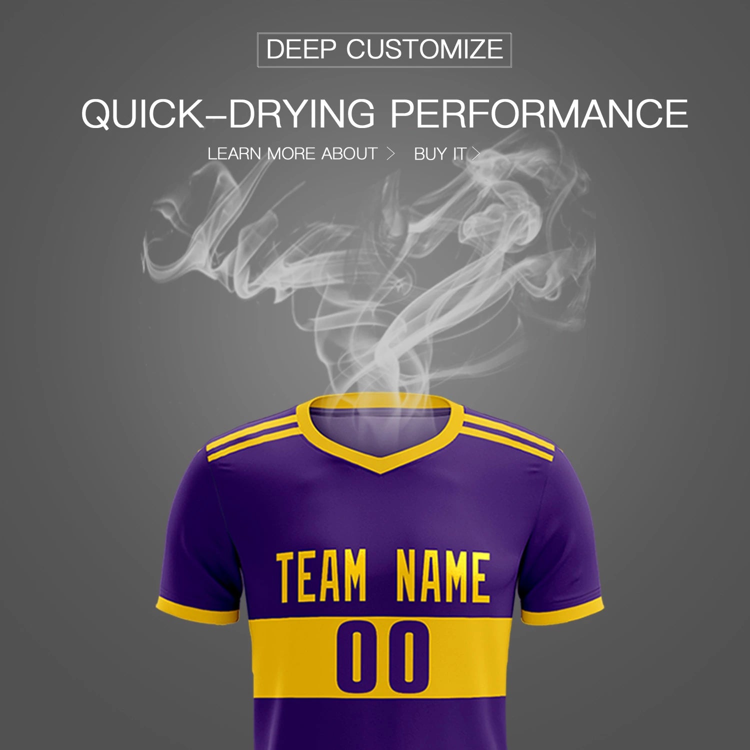 Custom Purple-Gold 01 Breathable Soccer Sets Jersey