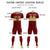 Custom Crimson Khaki Breathable Soccer Sets Jersey