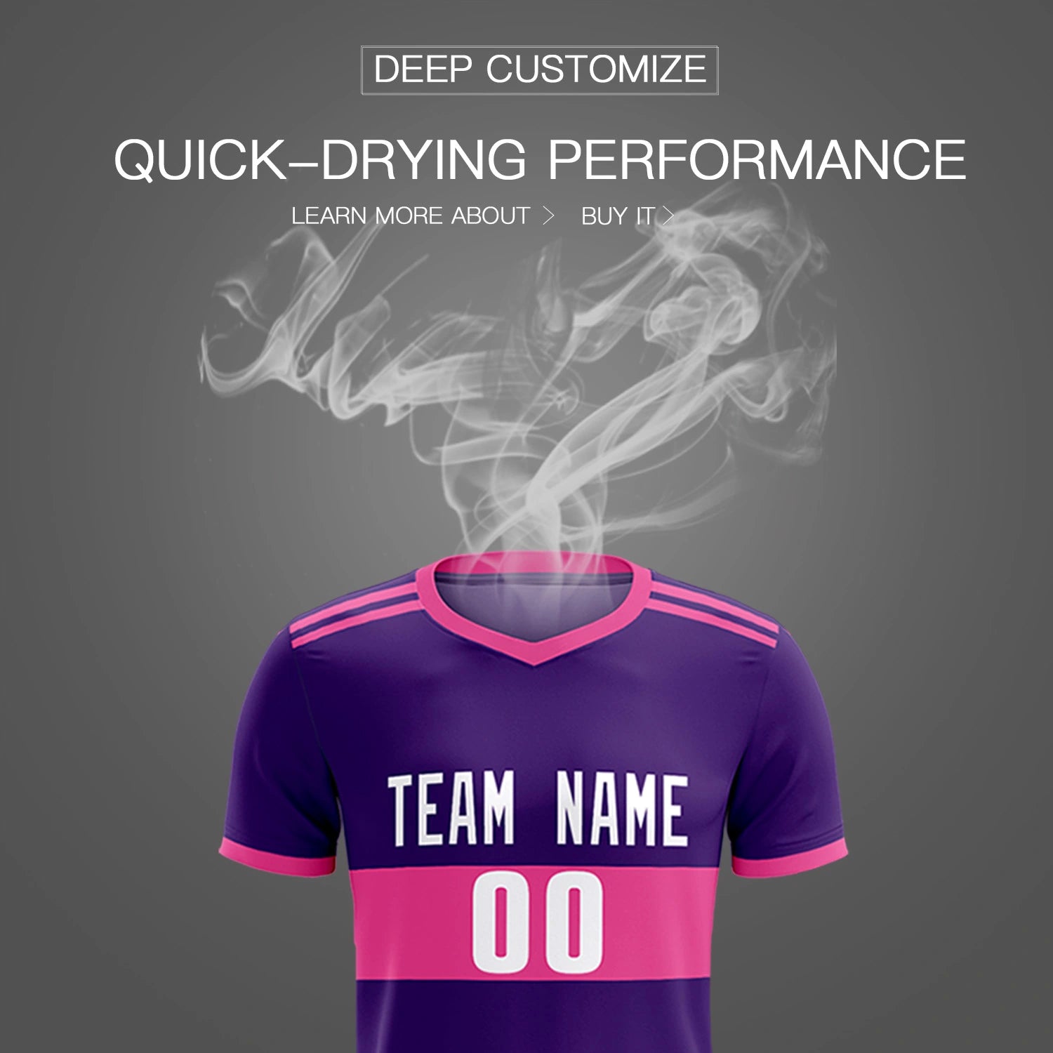 Custom Purple Pink Breathable Soccer Sets Jersey