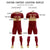 Custom Crimson Khaki Breathable Soccer Sets Jersey