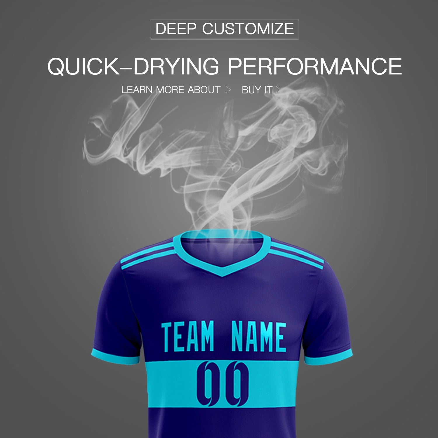 Custom Purple Black Breathable Soccer Sets Jersey