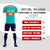 Custom Bright Green-Navy Breathable Soccer Sets Jersey