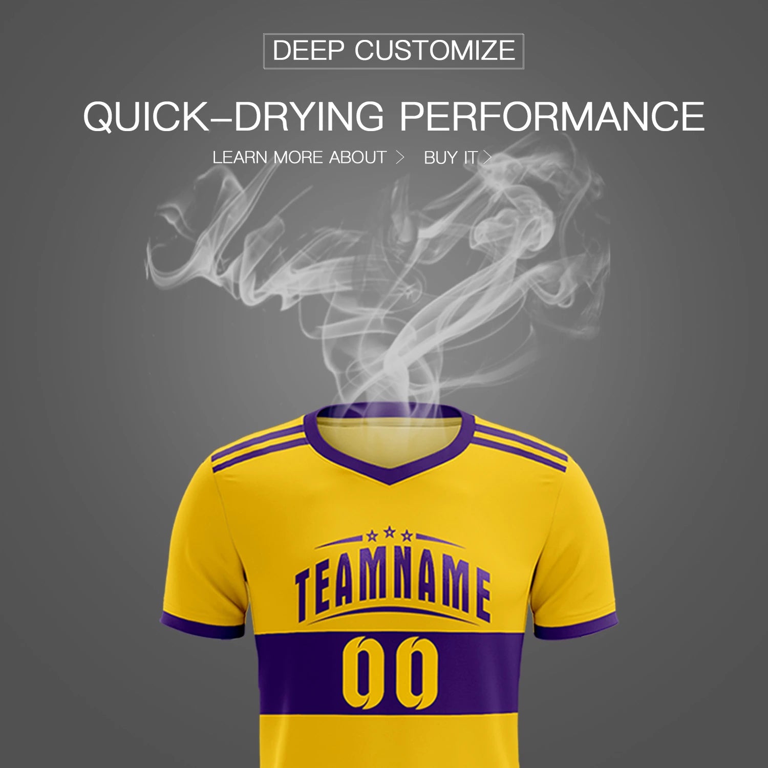 Custom Gold 01-Purple Breathable Soccer Sets Jersey