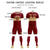 Custom Crimson Khaki Breathable Soccer Sets Jersey