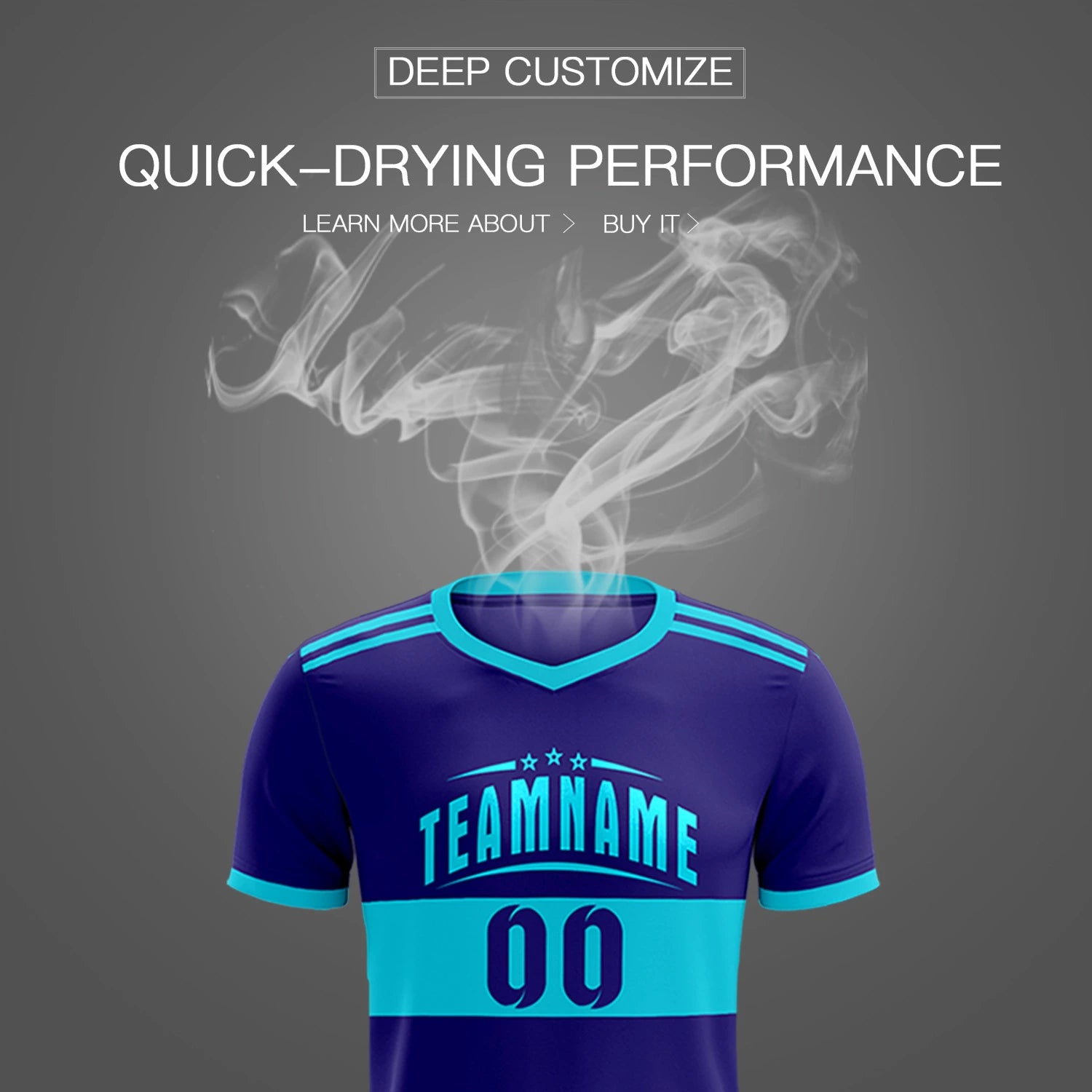 Custom Purple Black Breathable Soccer Sets Jersey