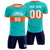 Custom Bright Green-Navy Breathable Soccer Sets Jersey