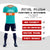 Custom Bright Green-Navy Breathable Soccer Sets Jersey