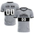 Custom Gray Black Breathable Soccer Sets Jersey