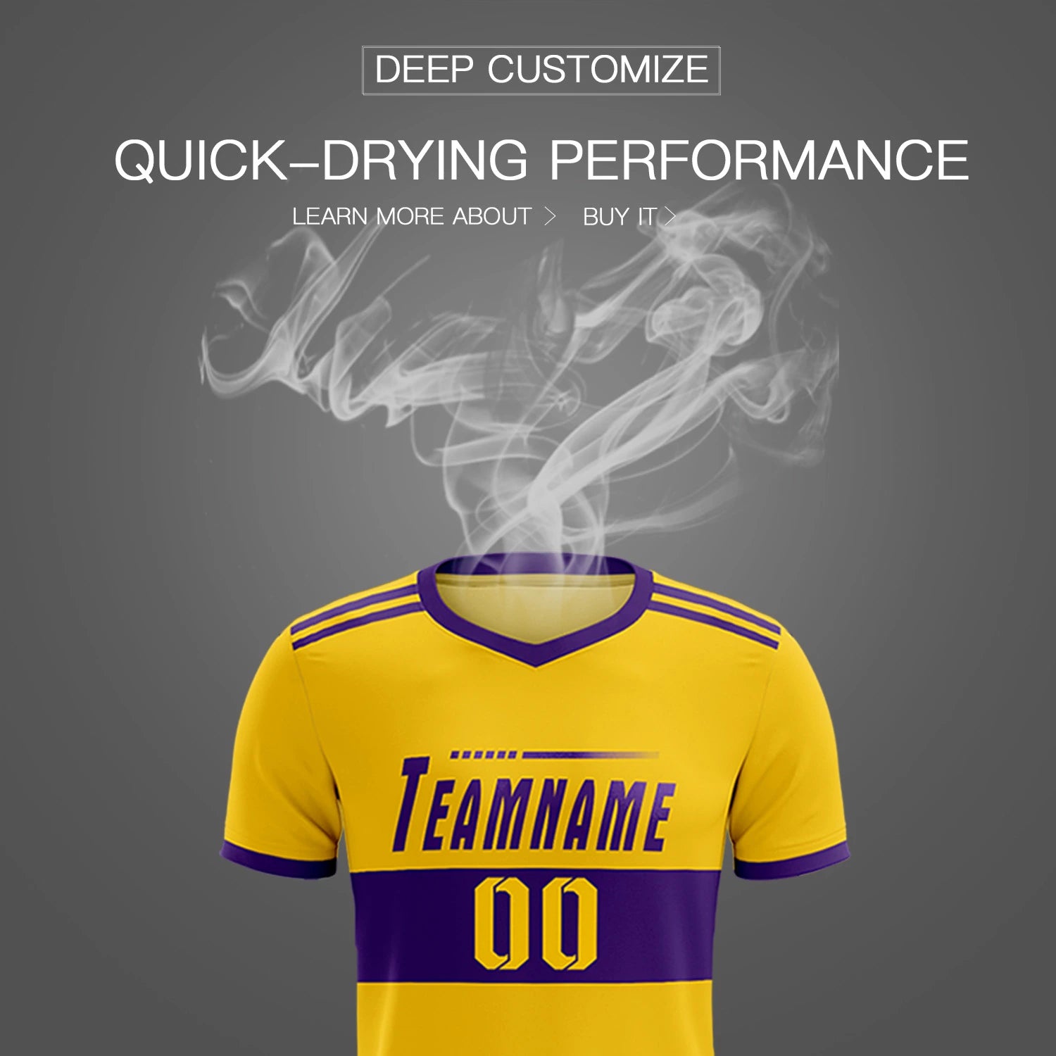 Custom Gold 01-Purple Breathable Soccer Sets Jersey