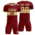 Custom Crimson Khaki Breathable Soccer Sets Jersey