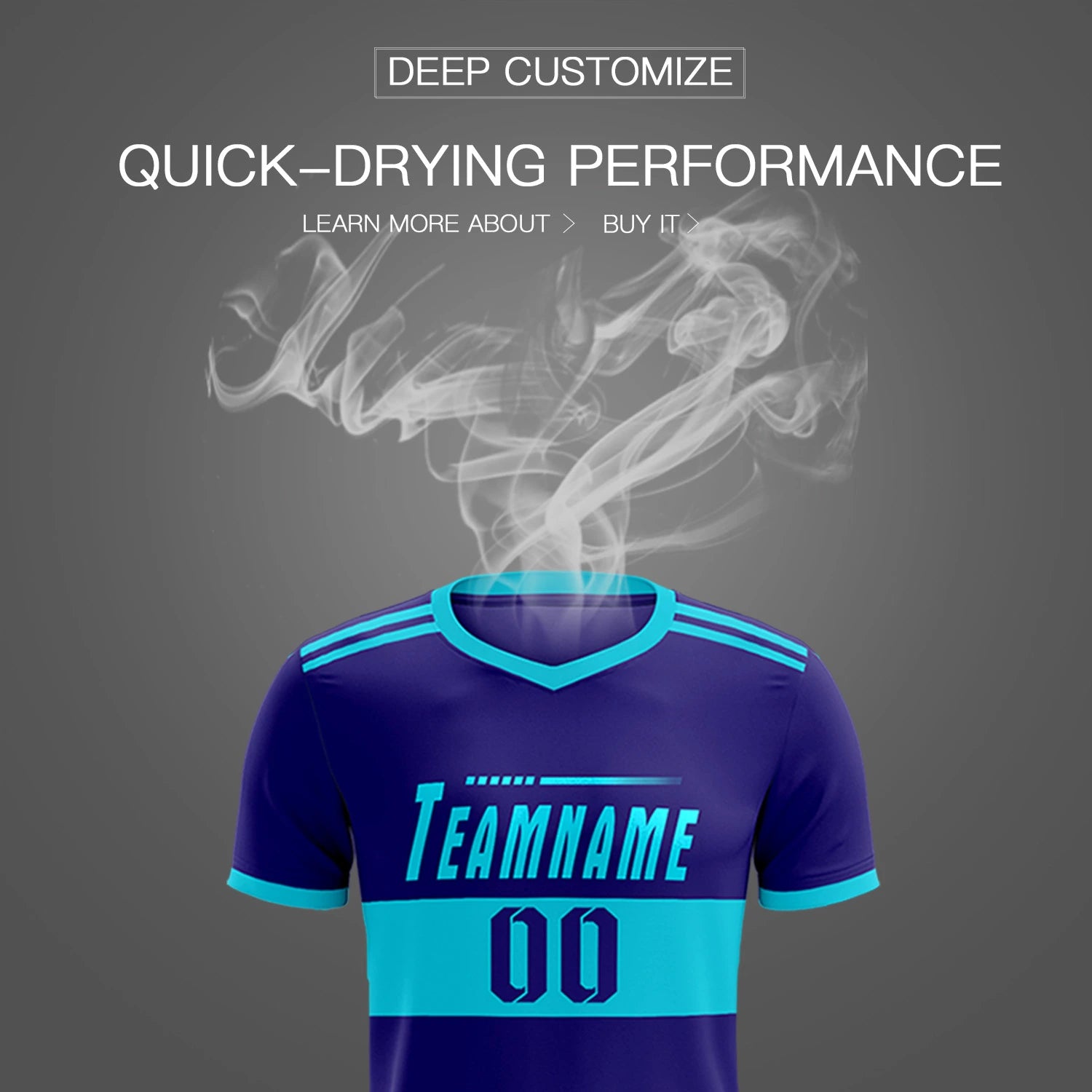 Custom Purple Black Breathable Soccer Sets Jersey