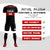 Custom Black Black Breathable Soccer Sets Jersey