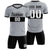 Custom Gray Black Breathable Soccer Sets Jersey