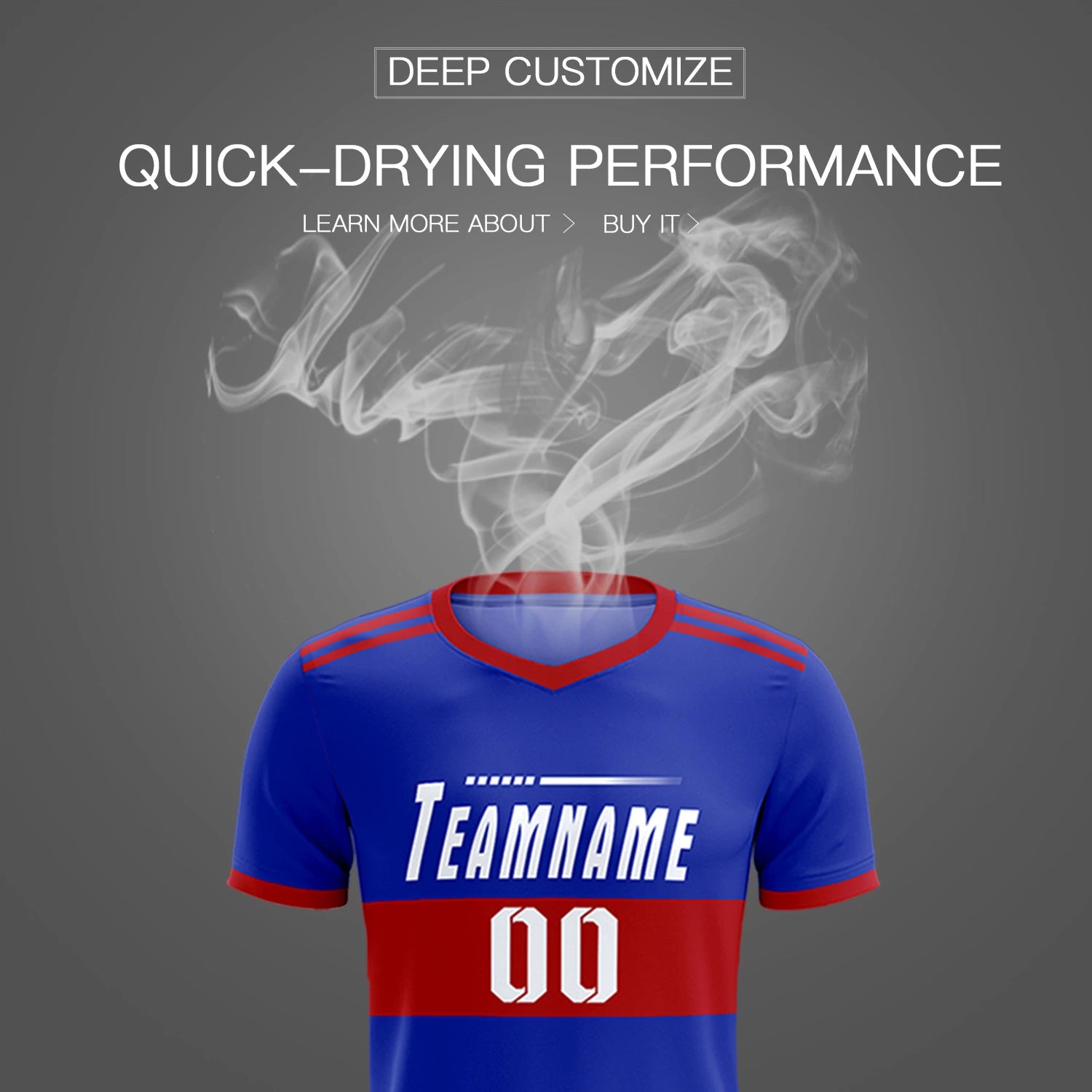 Custom Royal Blue-Red Breathable Soccer Sets Jersey