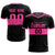 Custom Black Pink Breathable Soccer Sets Jersey