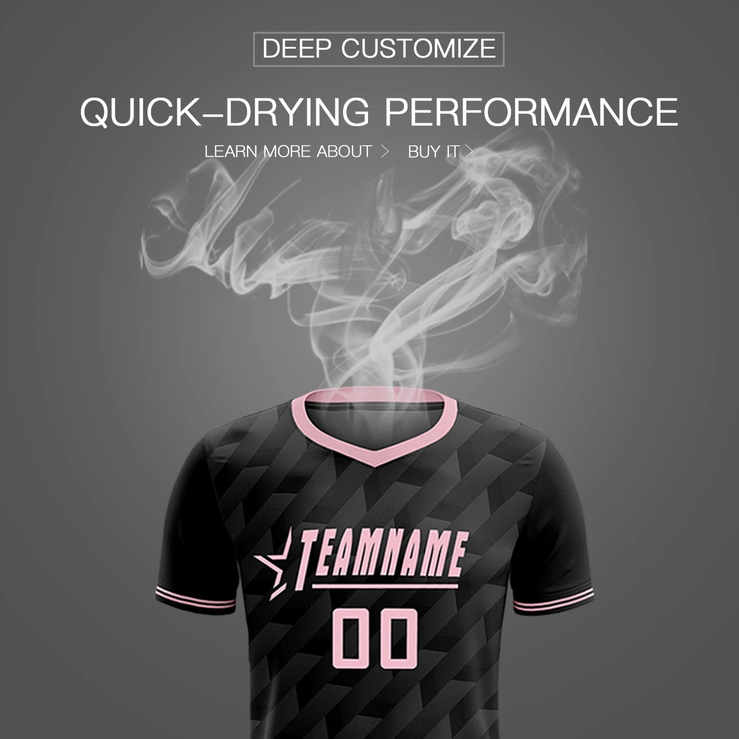 Custom Black Light Pink Training Uniform Soccer Sets Jersey