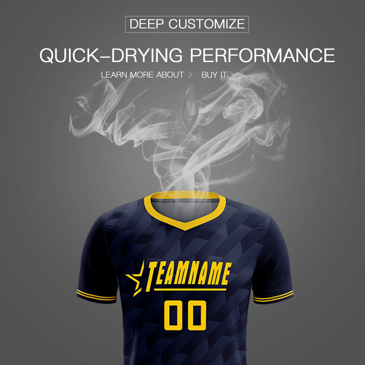 Custom Navy Gold01 Training Uniform Soccer Sets Jersey