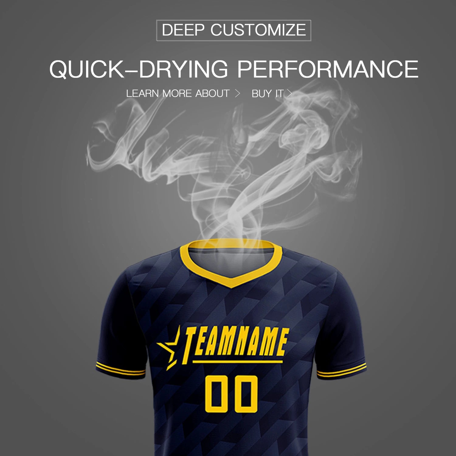 Custom Navy Gold01 Training Uniform Soccer Sets Jersey