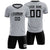 Custom Gray Black Training Uniform Soccer Sets Jersey