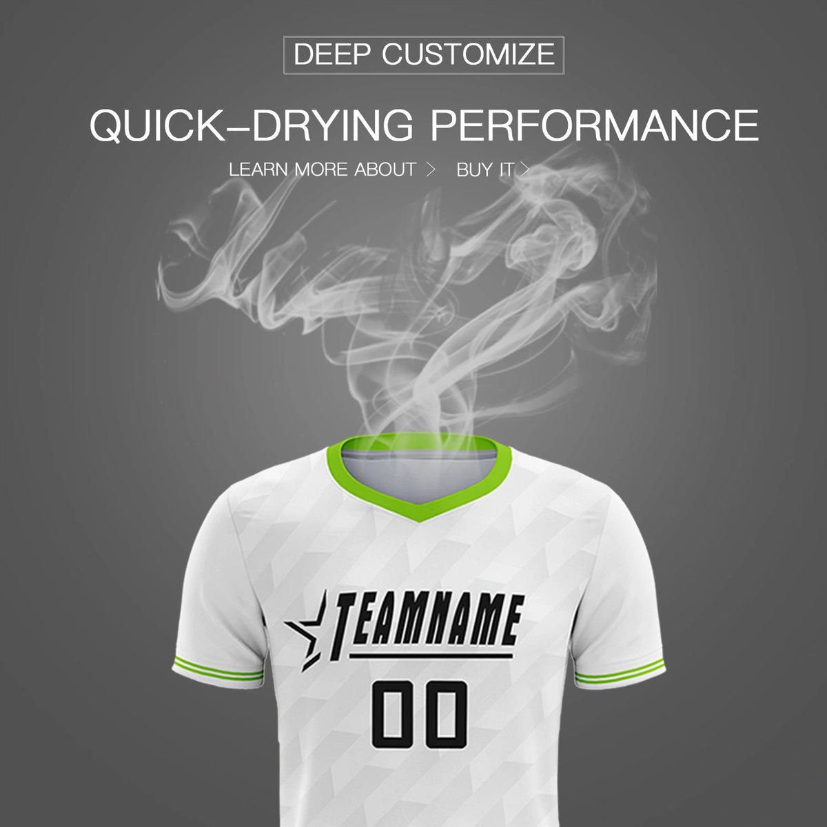 Custom White Neon Green Training Uniform Soccer Sets Jersey