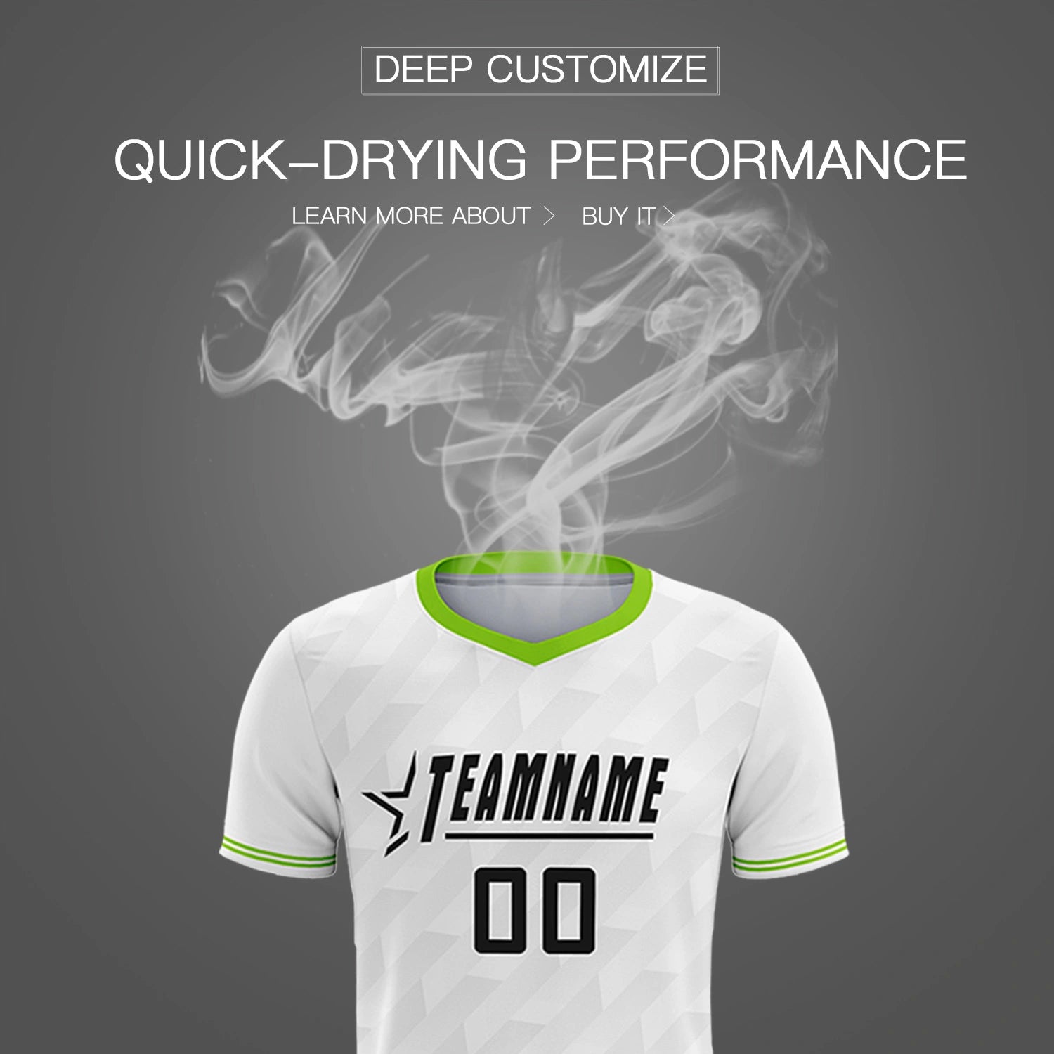 Custom White Neon Green Training Uniform Soccer Sets Jersey