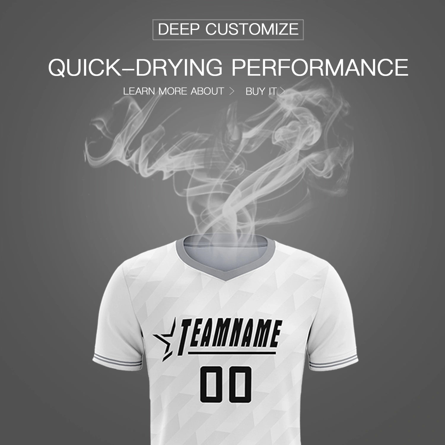 Custom White Gray Training Uniform Soccer Sets Jersey