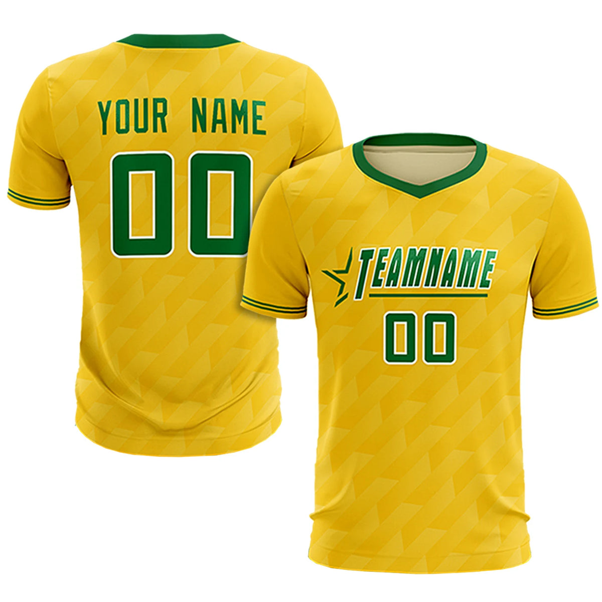 Custom Gold01 Kelly Green Training Uniform Soccer Sets Jersey