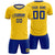 Custom Gold01 Royal Blue Training Uniform Soccer Sets Jersey