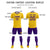 Custom Gold01 Purple Training Uniform Soccer Sets Jersey