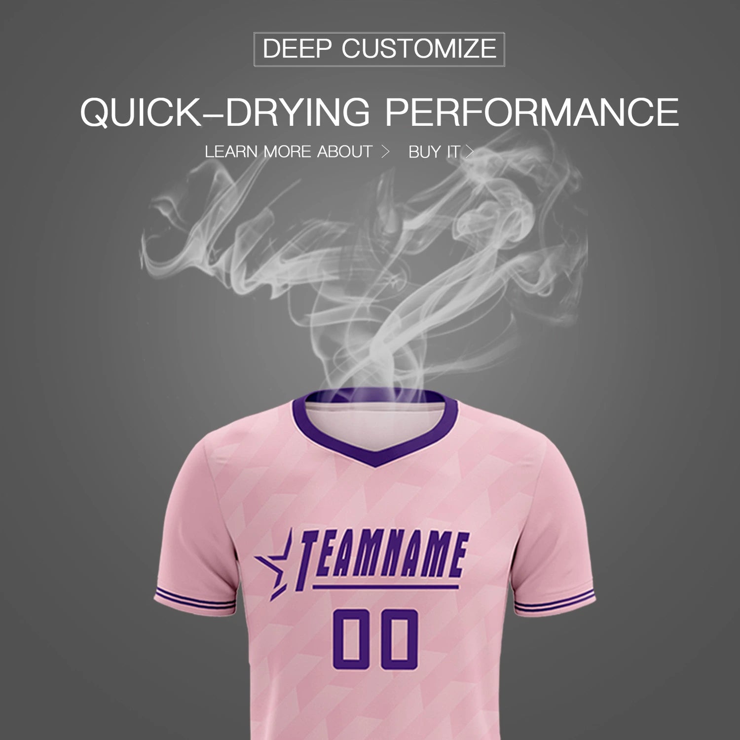 Custom Light Pink Purple Training Uniform Soccer Sets Jersey