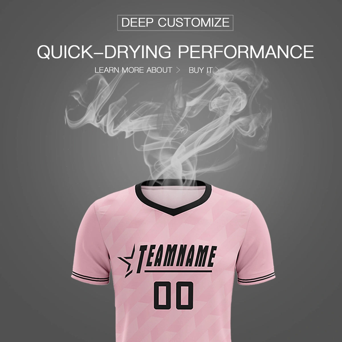 Custom Light Pink Black Training Uniform Soccer Sets Jersey