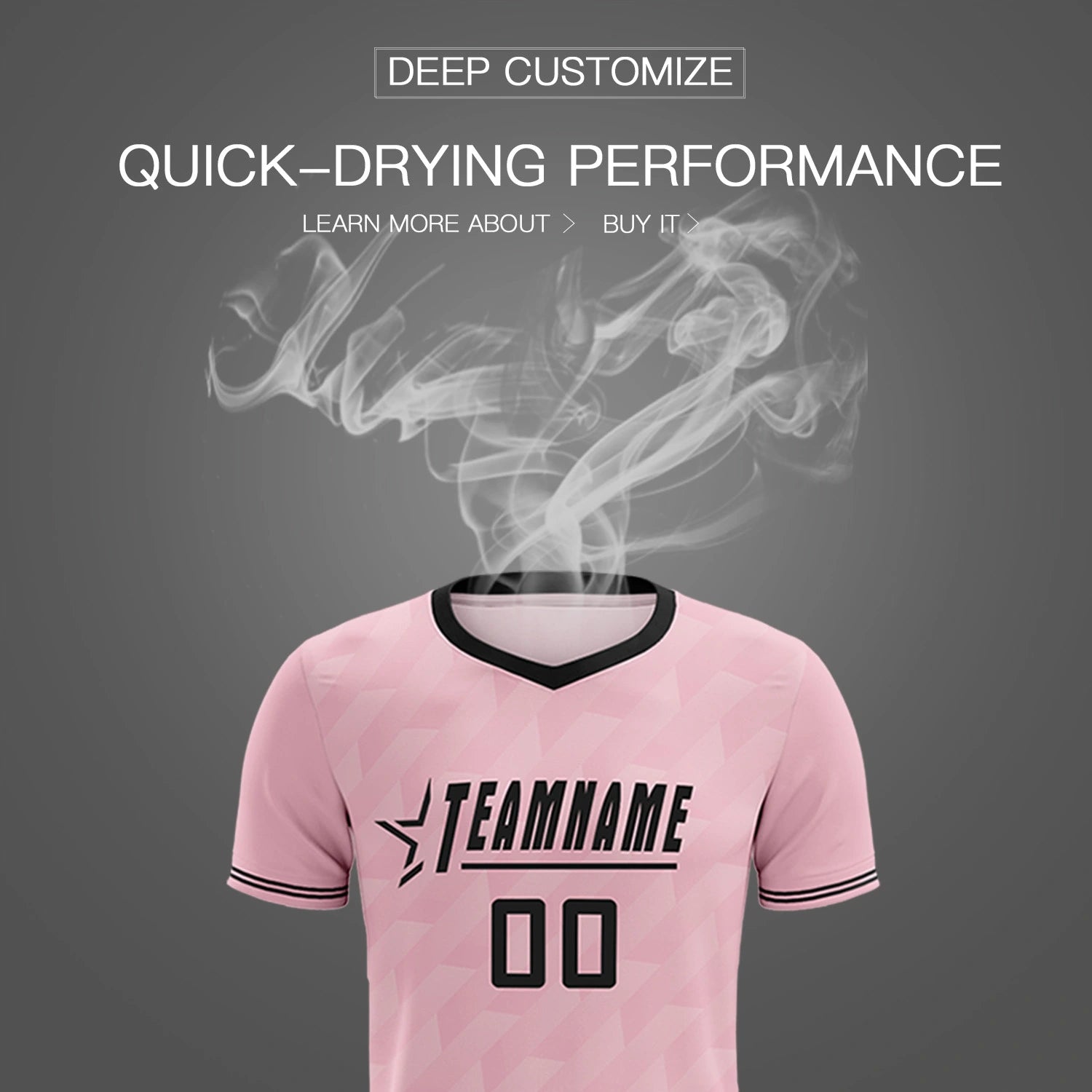 Custom Light Pink Black Training Uniform Soccer Sets Jersey