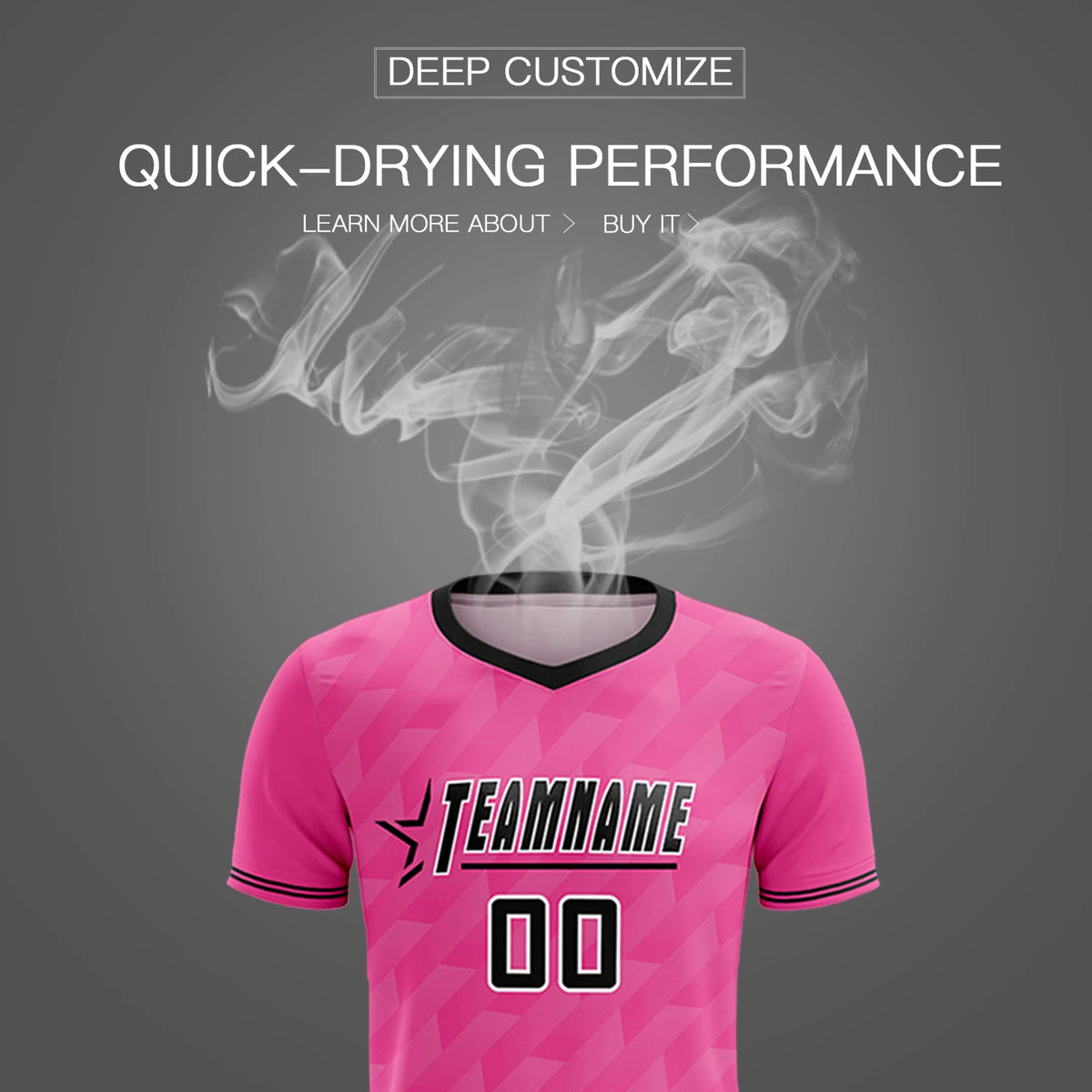 Custom Pink Black Training Uniform Soccer Sets Jersey
