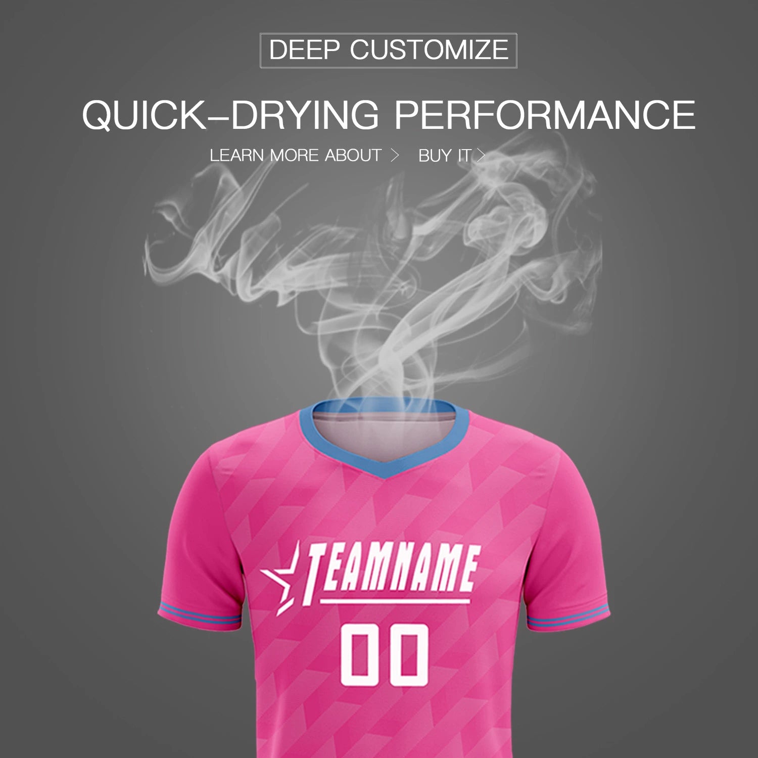 Custom Pink Light Blue Training Uniform Soccer Sets Jersey