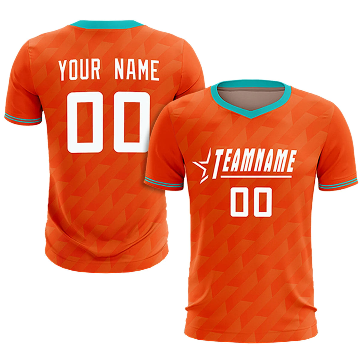 Custom Orange Bright Green Training Uniform Soccer Sets Jersey