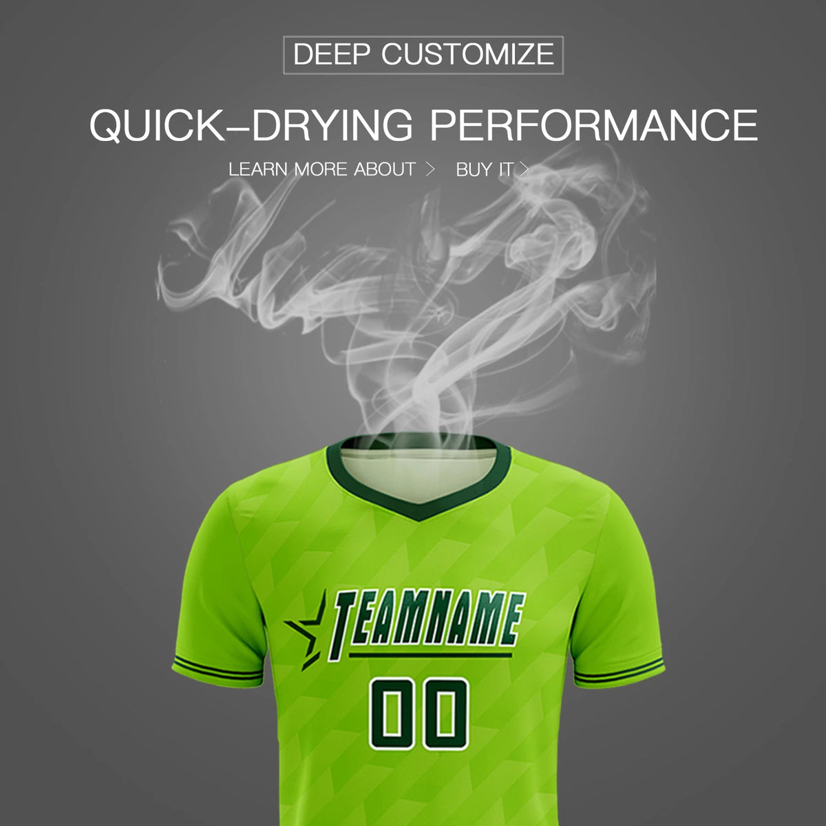 Custom Neon Green Green Training Uniform Soccer Sets Jersey